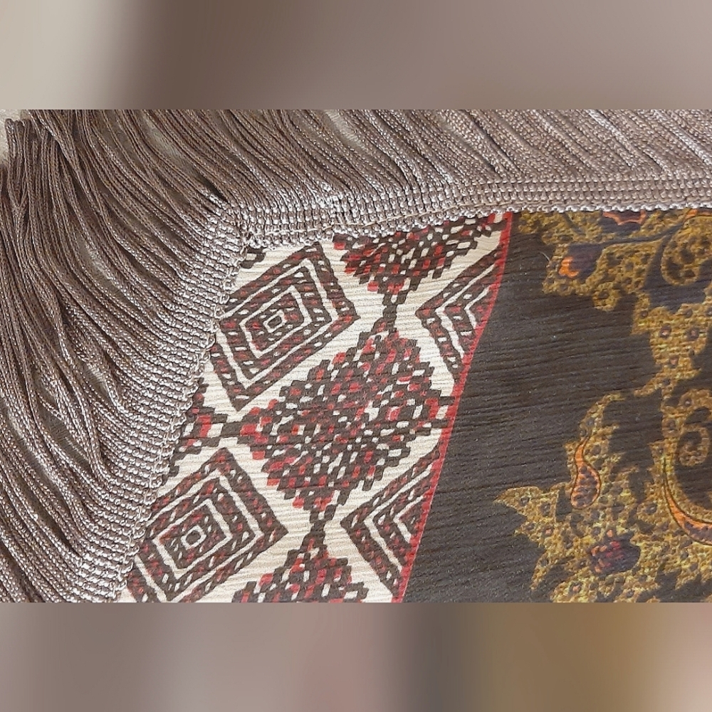 Rayon Scarf with Tassels - Picture 10 of 12